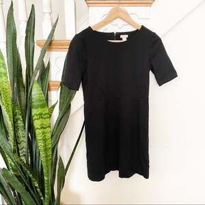 J.Crew black mini dress short sleeves sz 2P